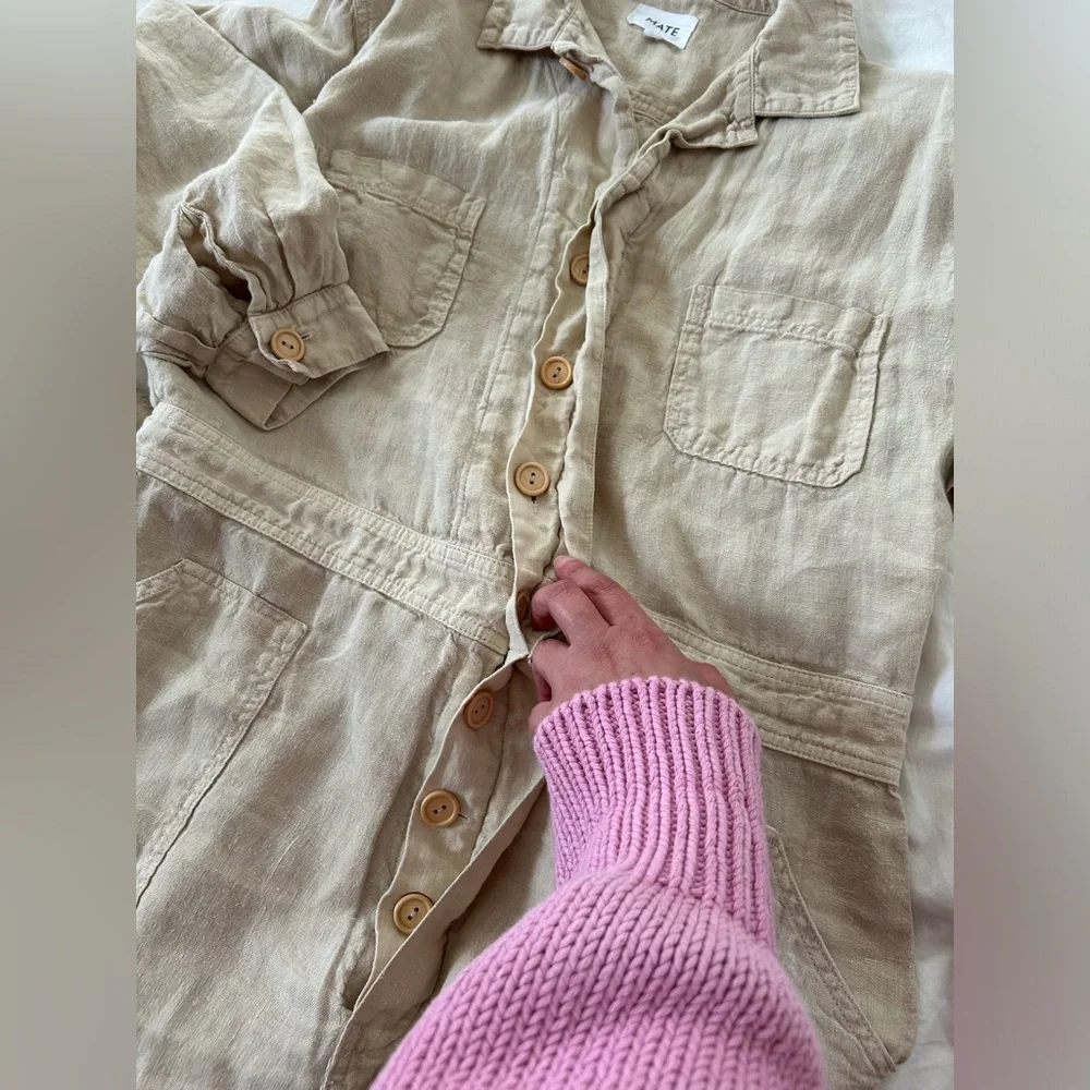 MATE Long Sleeve Linen Jumpsuit - Picture 4 of 8